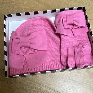Kate Spade hat and mitten set nwt